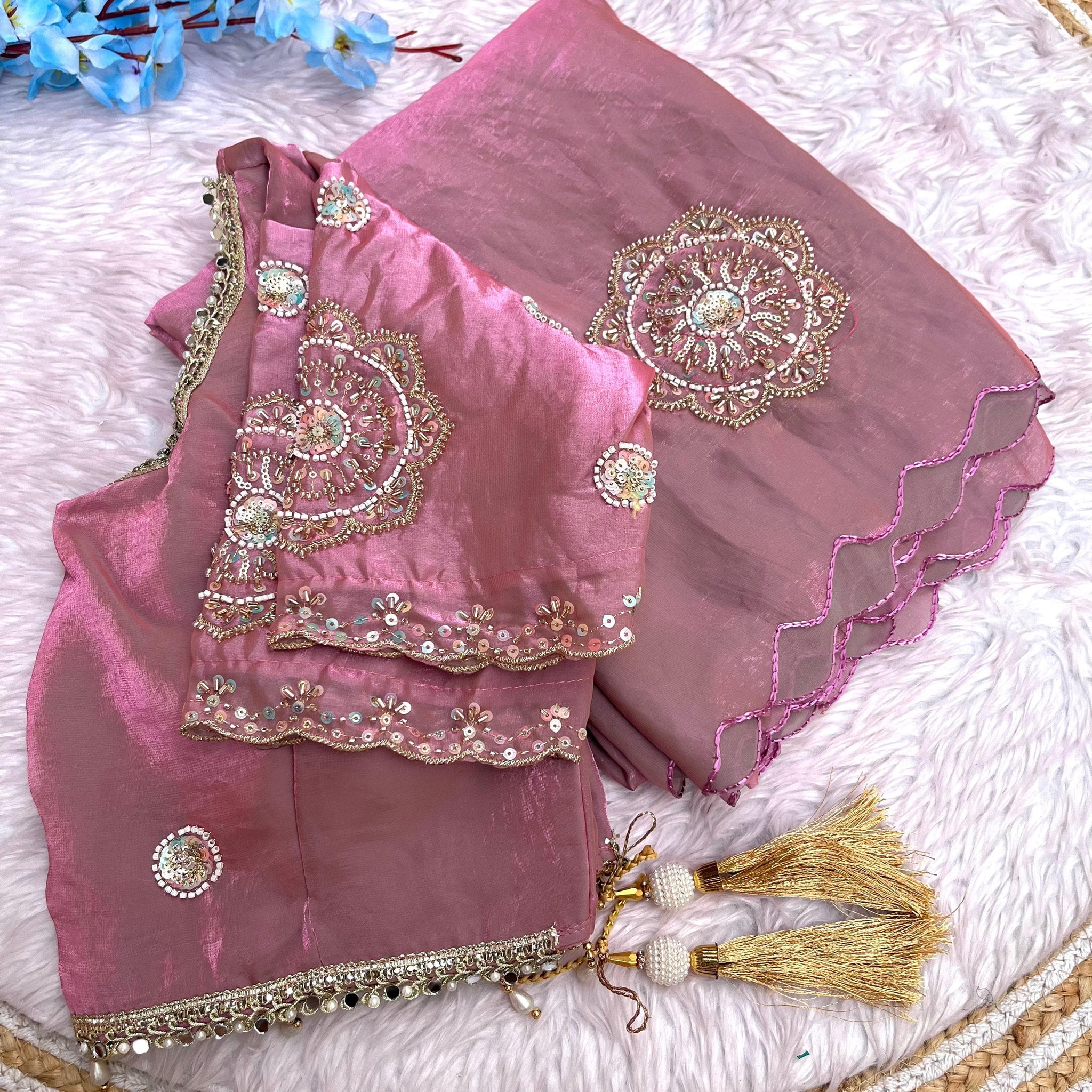 Chakri Space Silk Embroidery Saree