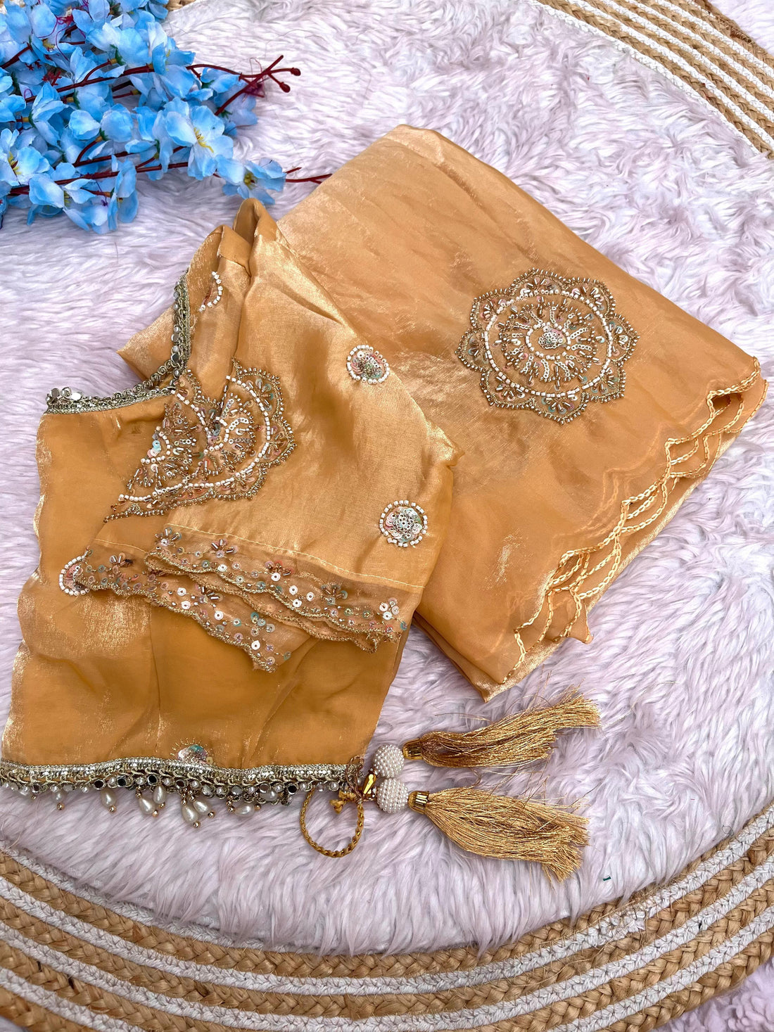 Chakri Space Silk Embroidery Saree