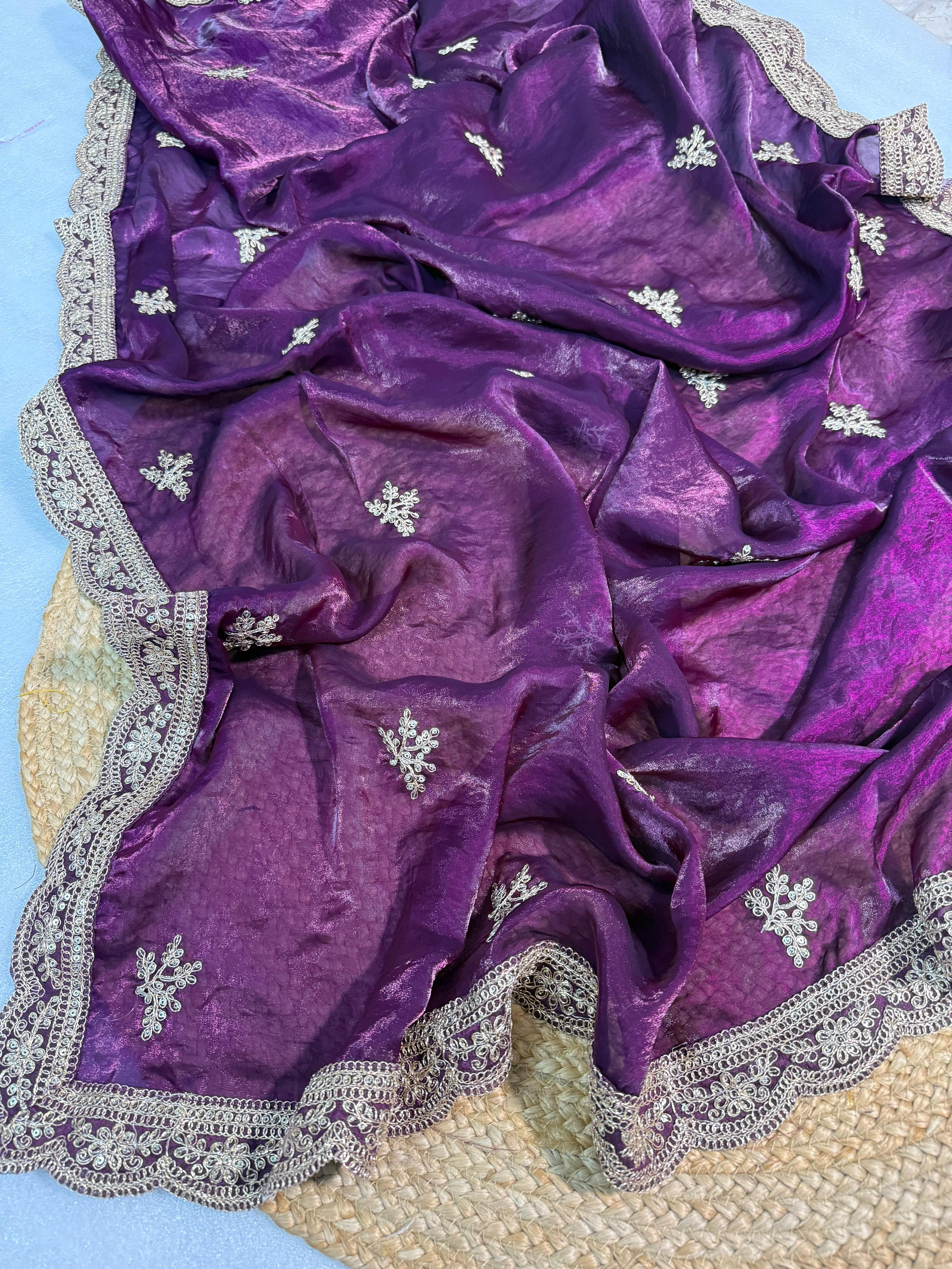 Premium Fendy Satin Sarees