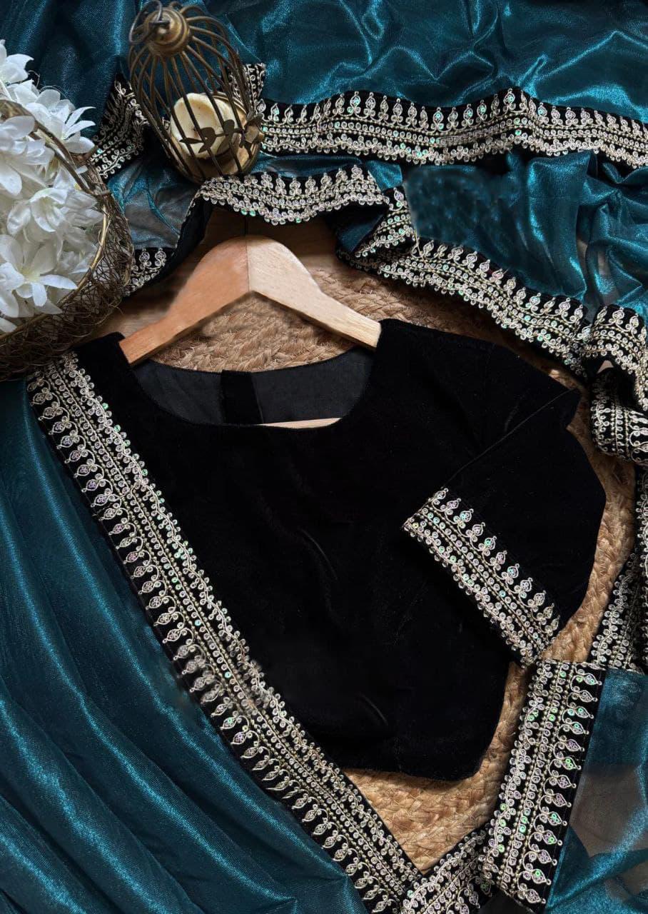 Designer Sequins &amp; Dori Work Saree