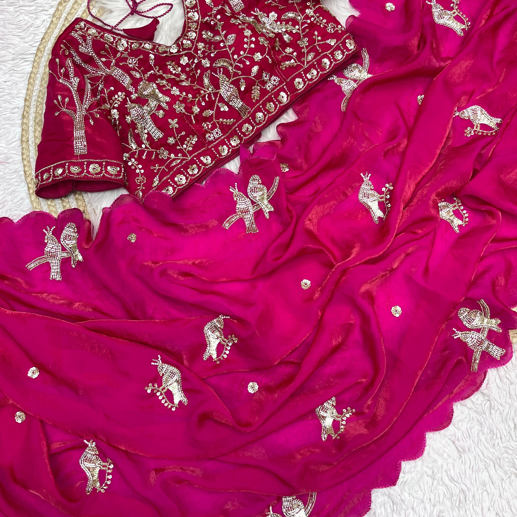 Bollywood Trending Fandy Satin Sare