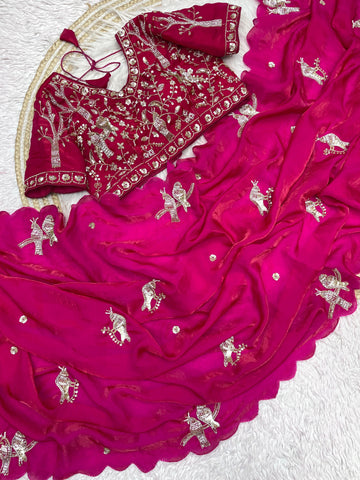 Bollywood Trending Fandy Satin Sare