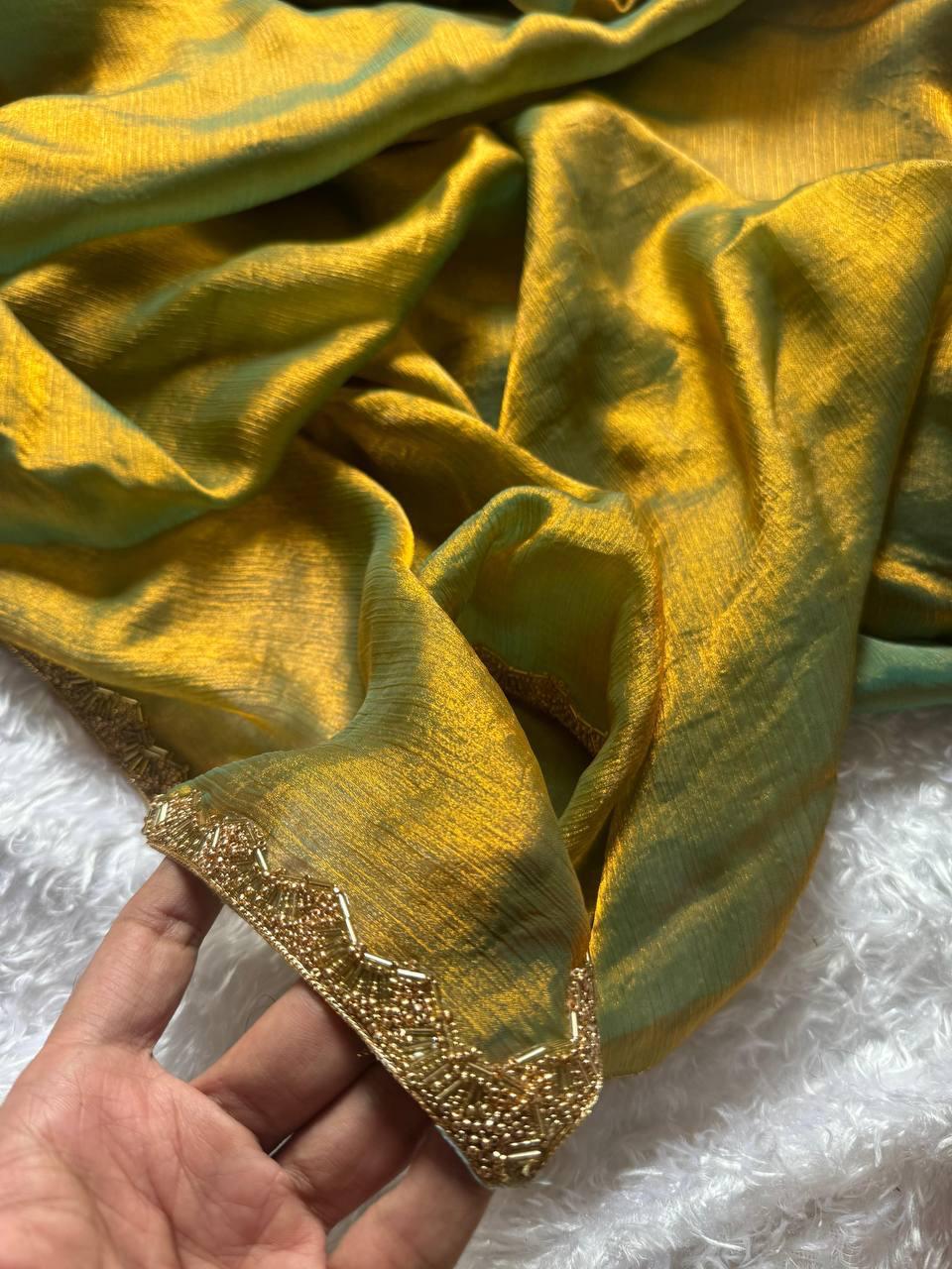 Fandy Chiffon Soft Dual Shade Saree