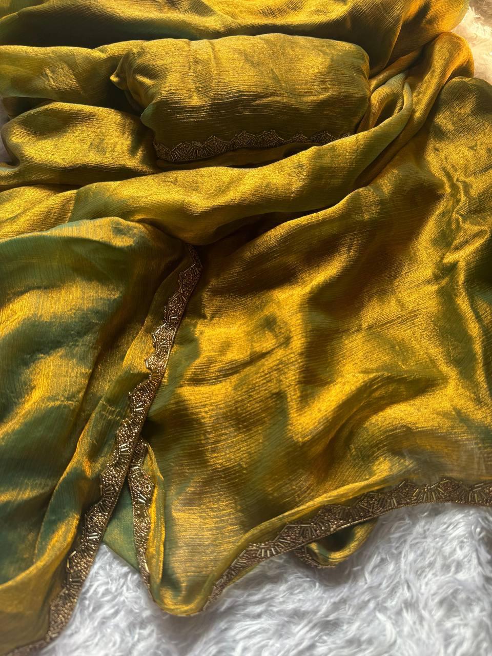 Fandy Chiffon Soft Dual Shade Saree