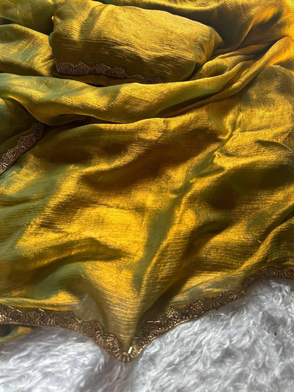 Fandy Chiffon Soft Dual Shade Saree