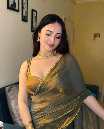 Fandy Chiffon Soft Dual Shade Saree