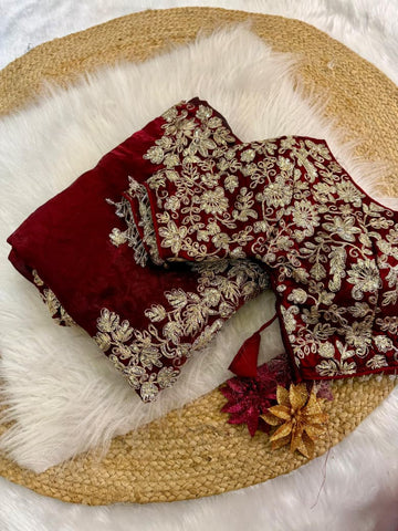Mairun Fendy satin fabric saree