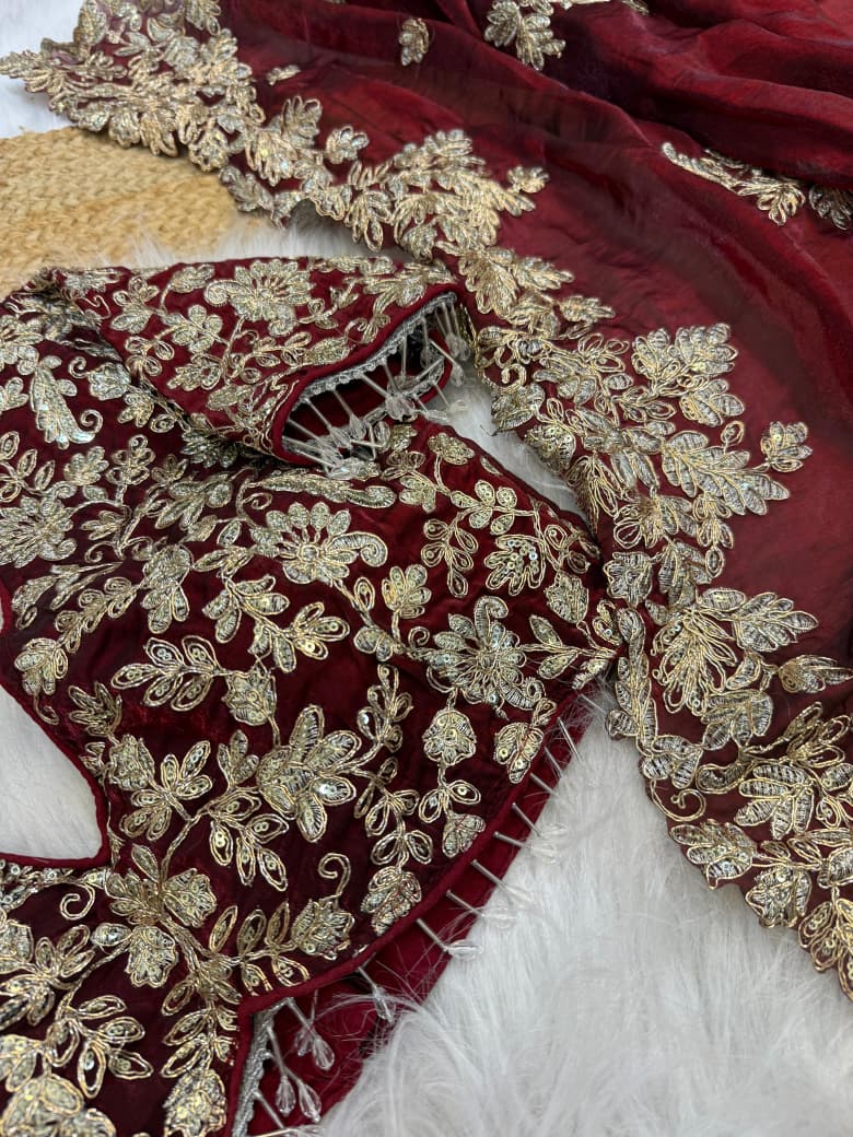 Mairun Fendy satin fabric saree