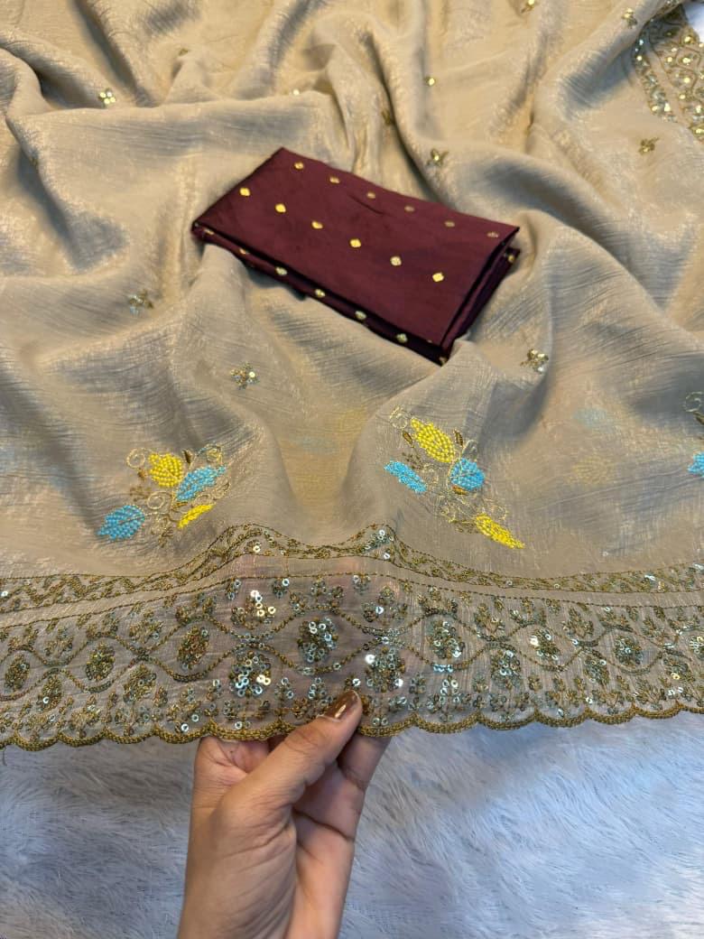 Bollywood Type Soft Crunchy Saree ❤️