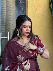 Bollywood Trending Fandy Satin Saree