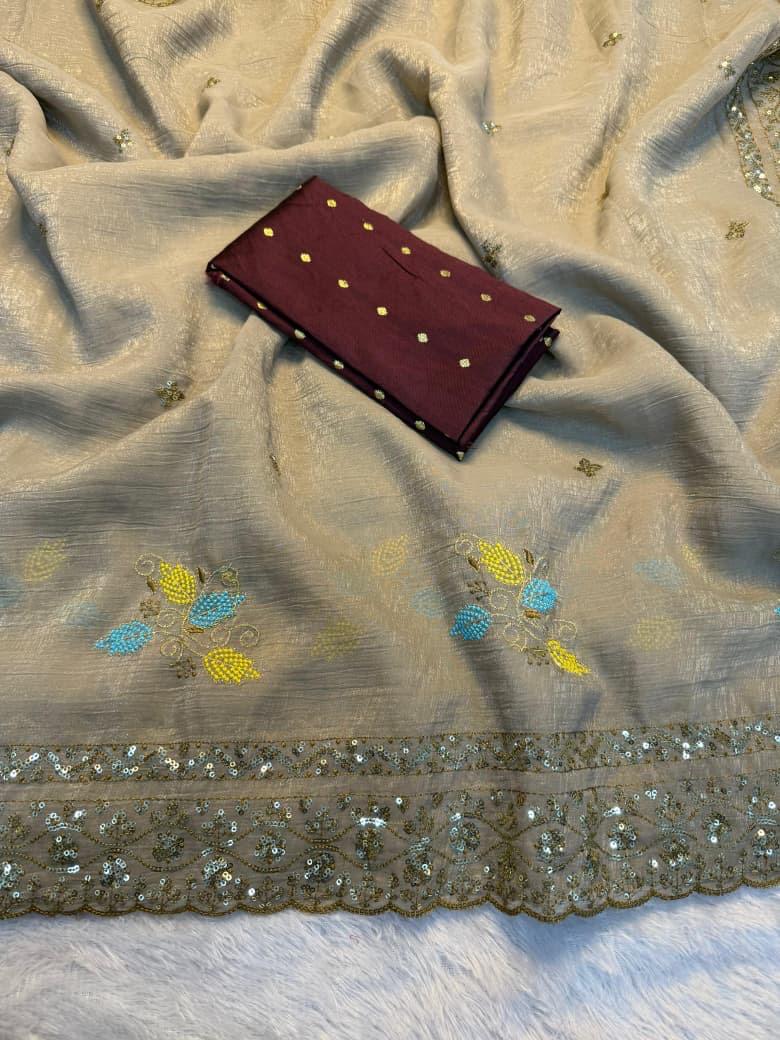 Bollywood Type Soft Crunchy Saree ❤️