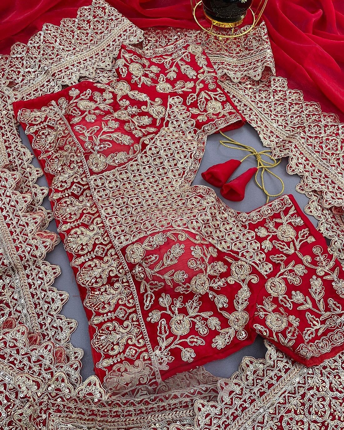 Karwachauth Special Fendi Satin Saree