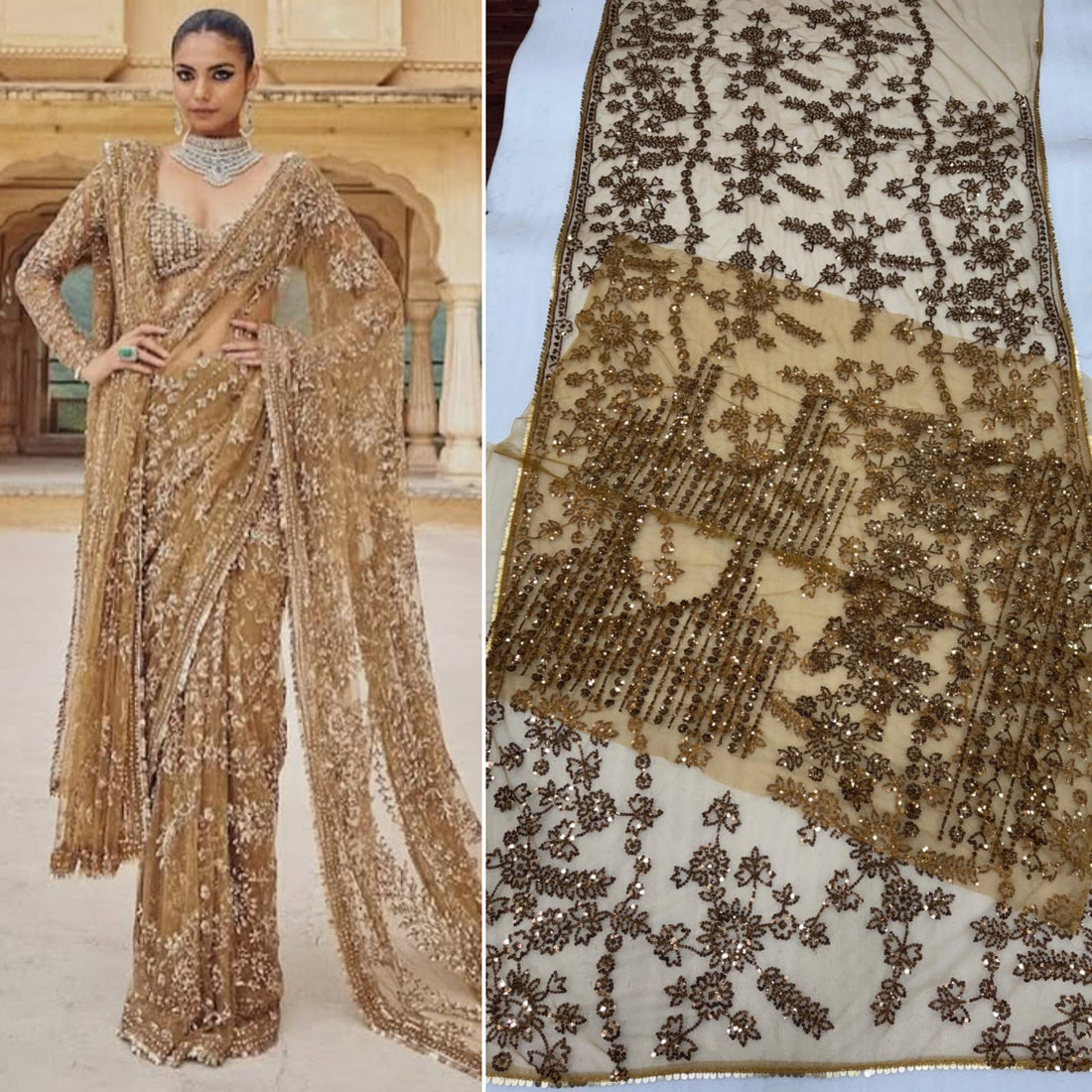 Barkha ji Inspired Bollywood Blockbuster Net Saree