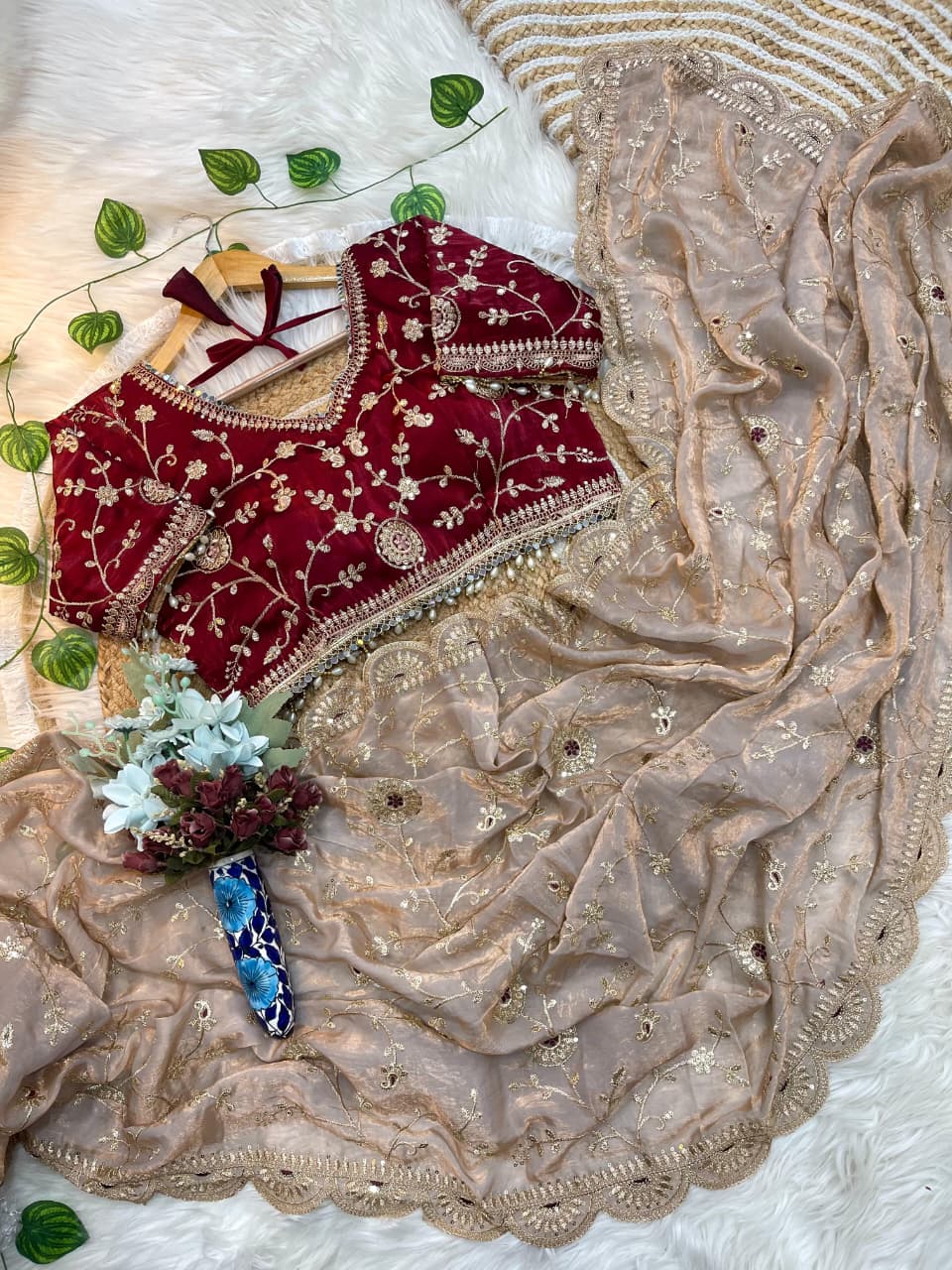 New Soft and elegant rich look fandy Saree