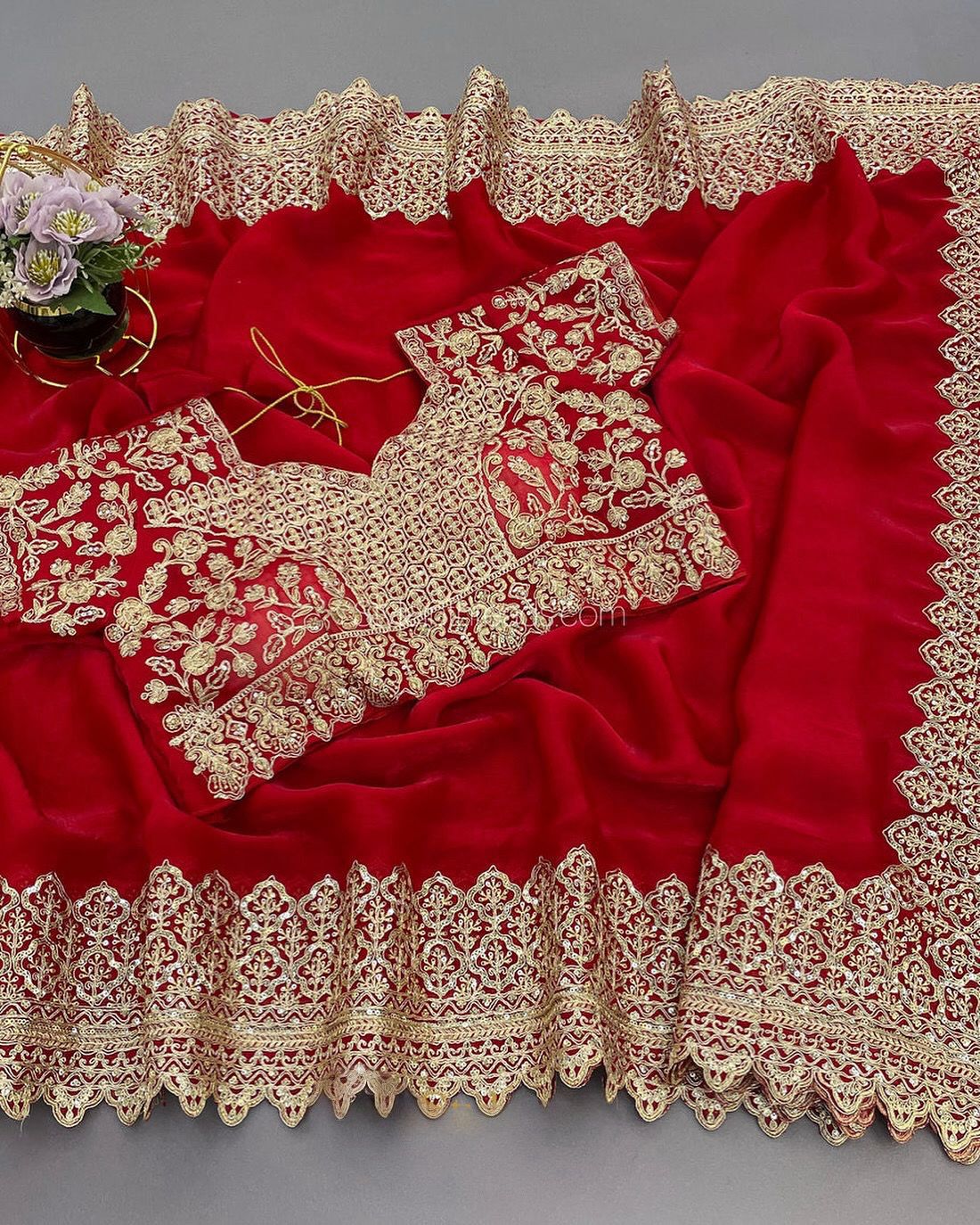 Karwachauth Special Fendi Satin Saree